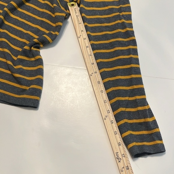 J. McLaughlin Women's Gray/Yellow/Navy Long Sleeve Striped Sweater Size M - Picture 5 of 10